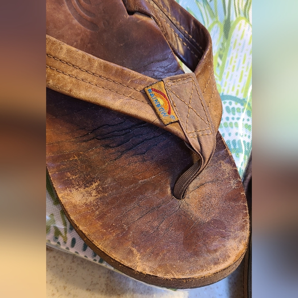 Rainbow women's double layer sandals slippers 8 used - Picture 4 of 6